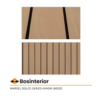 Curtain Wall Panel Featherlite Gaia Marvel Dolce Series Hinoki Wood 