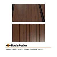 Curtain Wall Panel Featherlite Gaia Marvel Dolce Series American Black Walnut 