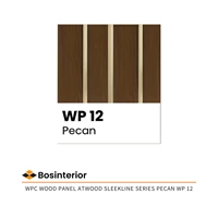 Dinding WPC Wood Panel Atwood Sleekline Series Pecan WP 12