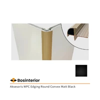 Aksesoris WPC Edging Round Convex Matt Black Type PL04
