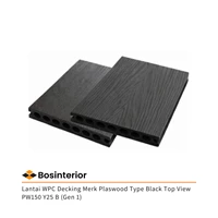 Lantai WPC Decking Merk Plaswood Type Black Top View PW150 Y25 B (Gen 1)
