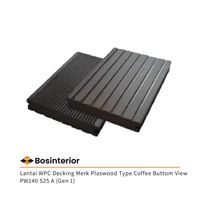 Lantai WPC Decking Merk Plaswood Type Coffee Buttom View PW140 S25 A (Gen 1)