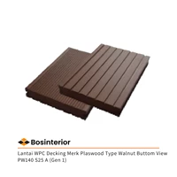 Lantai WPC Decking Merk Plaswood Type Walnut Buttom View PW140 S25 A (Gen 1)