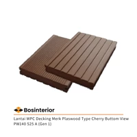 Lantai WPC Decking Merk Plaswood Type Cherry Buttom View PW140 S25 A (Gen 1)