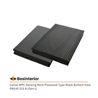 Lantai WPC Decking Merk Plaswood Type Black Buttom View PW145 S25 B (Gen 1)