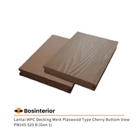 Lantai WPC Decking Merk Plaswood Type Cherry Buttom View PW145 S25 B (Gen 1)
