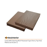 Lantai WPC Decking Merk Plaswood Type Cherry Top View PW145 S25 B (Gen 1)