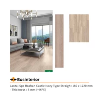 Lantai Spc Roshan Castle Ivory Type Straight 180 x 1220 mm - Thickness : 5 mm (+IXPE)