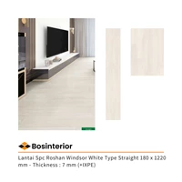 Lantai Spc Roshan Windsor White Type Straight 180 x 1220 mm - Thickness : 7 mm (+IXPE)