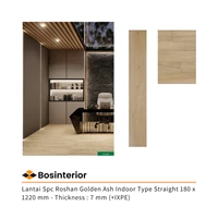 Lantai Spc Roshan Golden Ash Indoor Type Straight 180 x 1220 mm - Thickness : 7 mm (+IXPE)