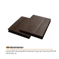 Lantai WPC Decking Merk Plaswood Type Ipe Top View PW 150 Y25 B (Gen 2)